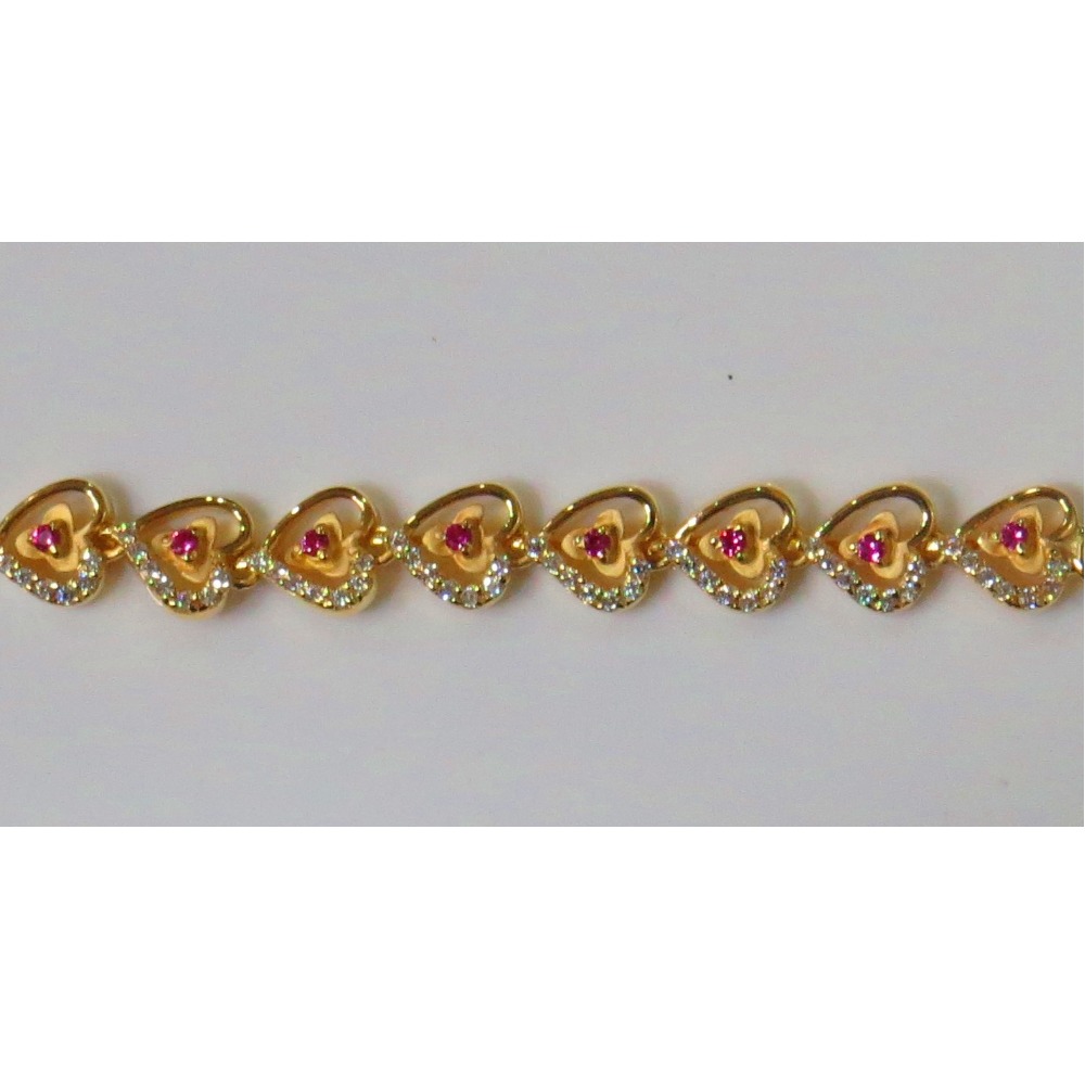 22kt gold cz casting ladies bracelet