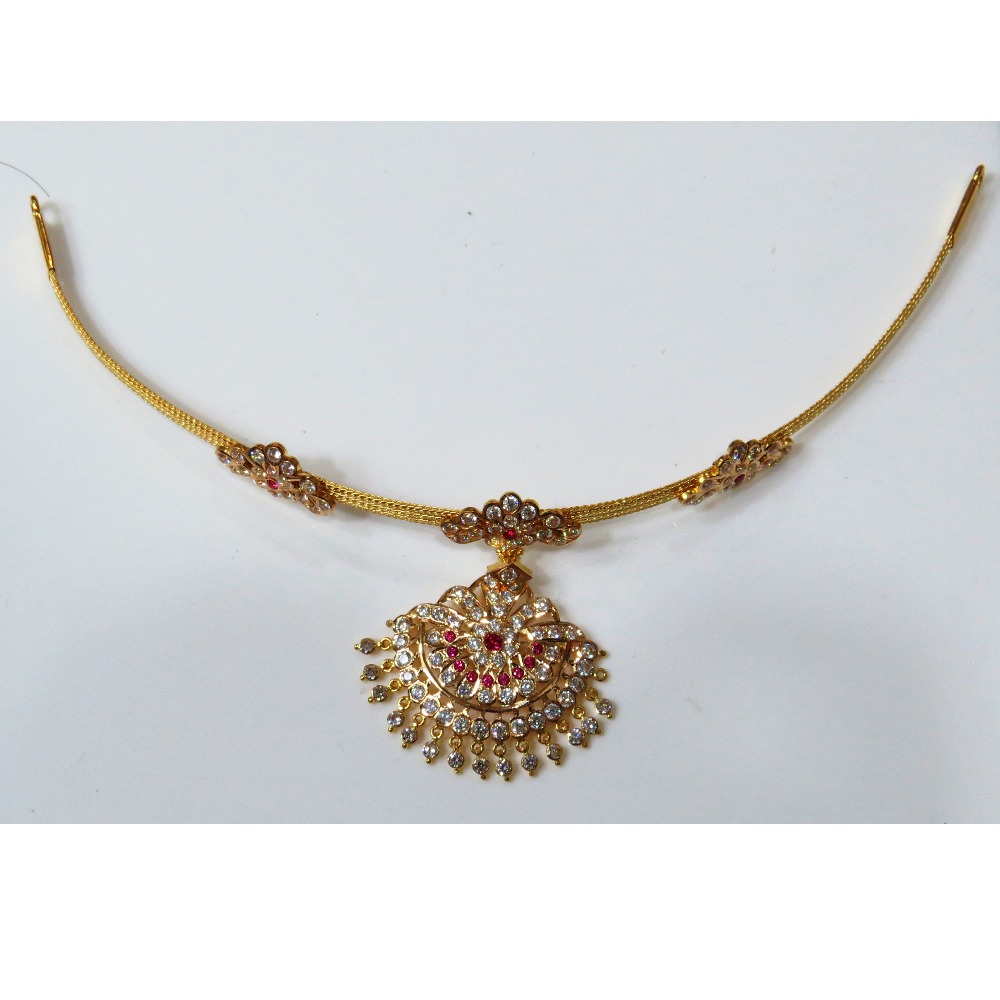 22kt gold cz close setting sarad attigai(adigai)