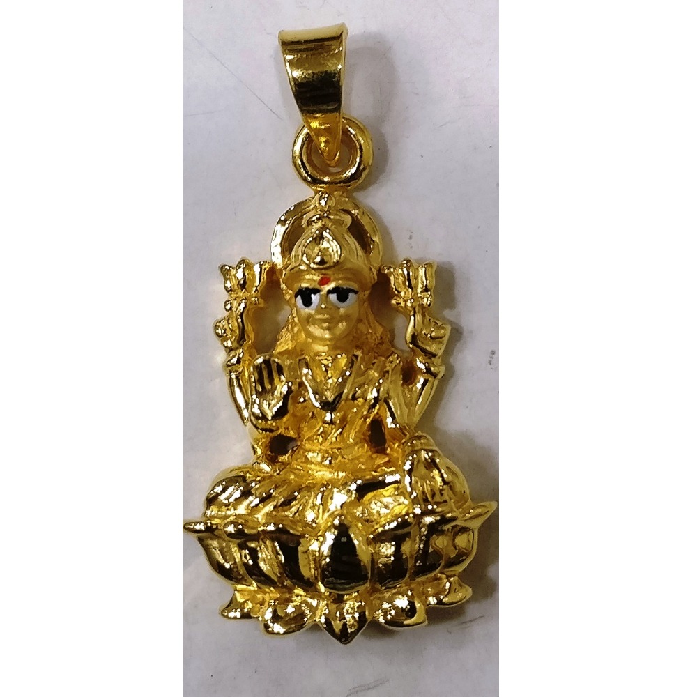 22kt gold plain casting goddess laxmi pendant