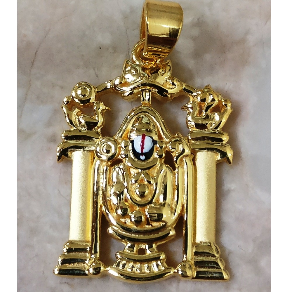 22kt gold plain casting lord balaji pendant
