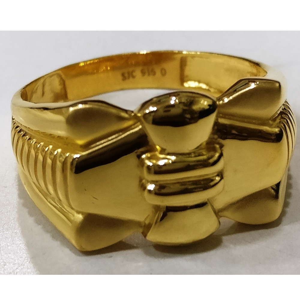 22kt gold plain casting gents ring