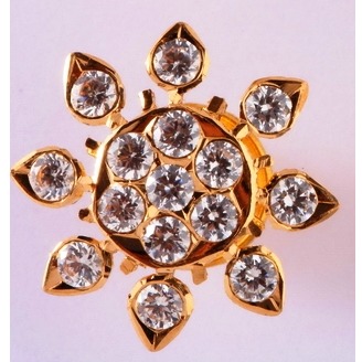 916 gold Close Setting cz designer stud earring mv-se03