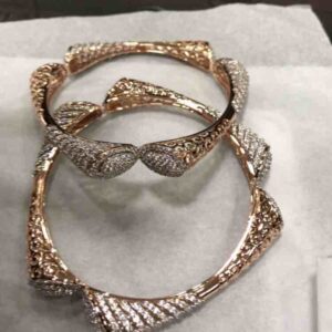 916 Gold Desginer CZ Turkey Bangle
