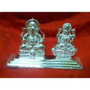 Ganesh Laxmi Silver Murti