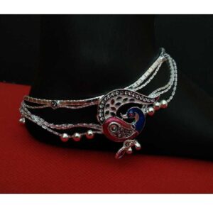 925 Silver Peacock Shape Antique Payal