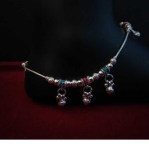 Indian Silver Unique Oxidised Payal
