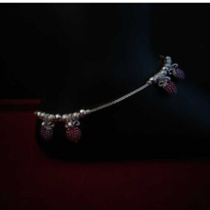 Stylish Indian Silver Moti Payal