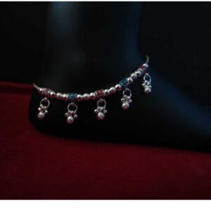 Silver Indian Ladies Attractive Modern Moti Payal