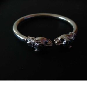 Silver Designer Lion Style Fancy Kada