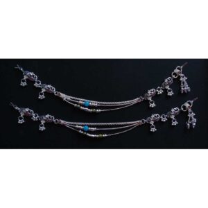 Silver Indian Moti 3 Line Stylish Payal
