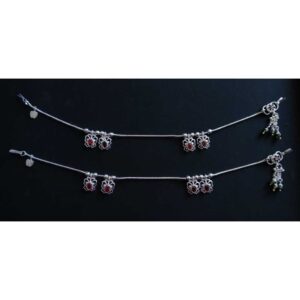 Designer Silver Indian Oxidised Payal