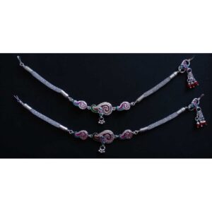 Silver Indian Designer Oxidised Payal