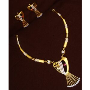 gold shining diamond Necklace set 24