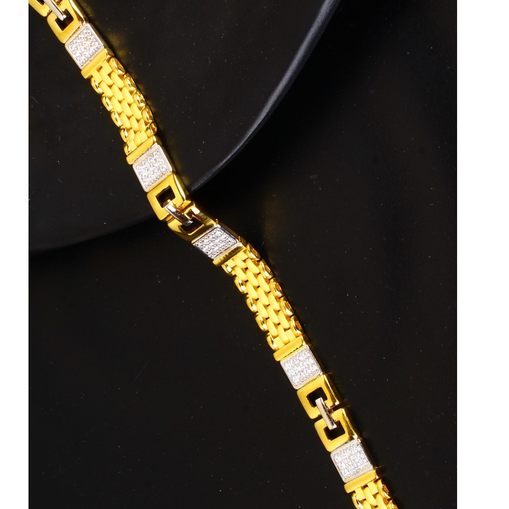 gold casual diamond Gents bracelet 30
