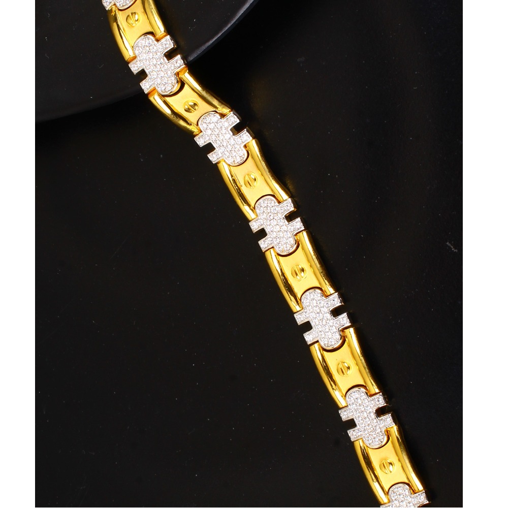 18k Gold light weight Mens Bracelet