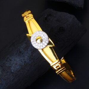 gold round cZ diamond Bracelet 17