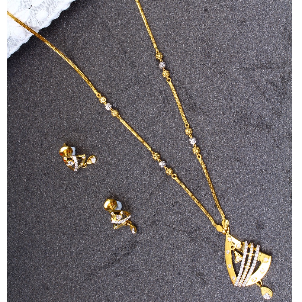 gold long pendant set 5