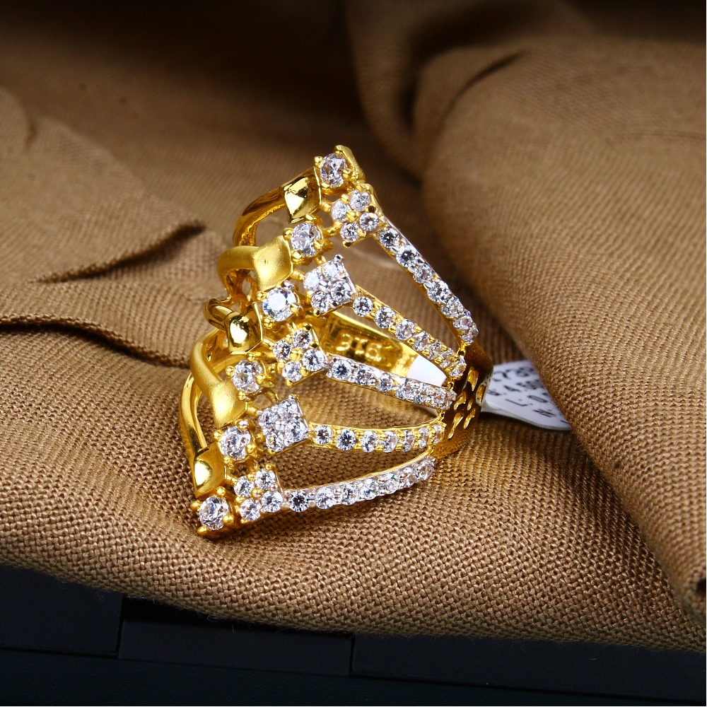 gold wedding CZ diamond Ladies ring 123