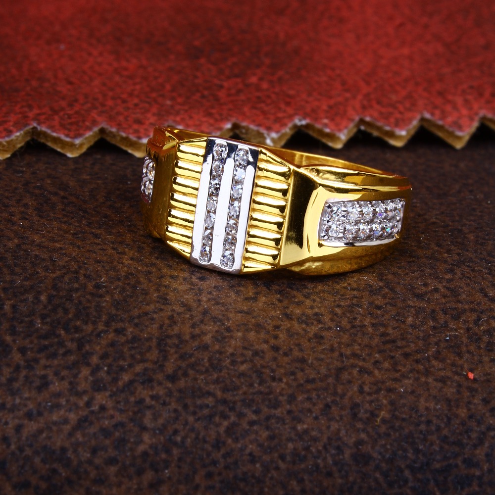 18k Gold Fancy Rings For Gents