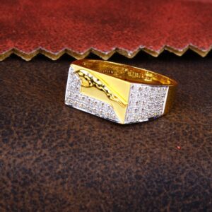 gold cheetan design CZ diamond Rings 139