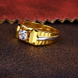 gold regular cZ diamond Ring 132