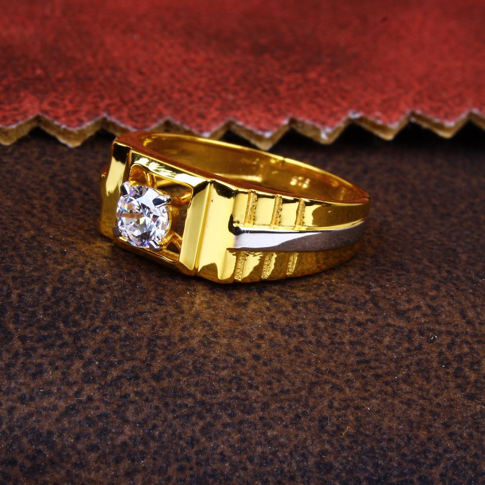 gold regular cZ diamond Ring 132