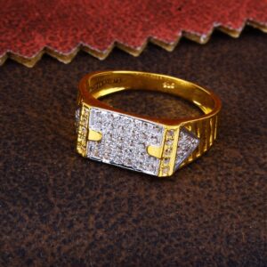 22k cz fancy mens ring
