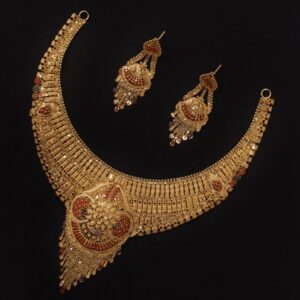 916 Gold Designer Short Necklace Set SS001