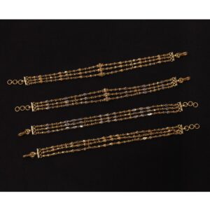 916 Gold Triple Line Bracelet For Women LK003