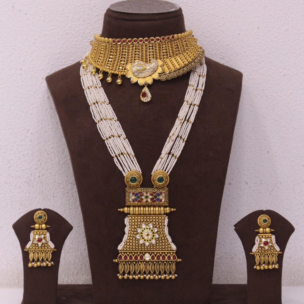 22Kt Gold Bridal Necklace Set BC006