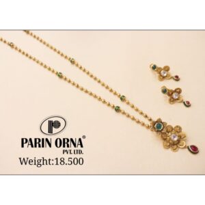 22KT Gold Antique Flower Design Dokiya Set AD002