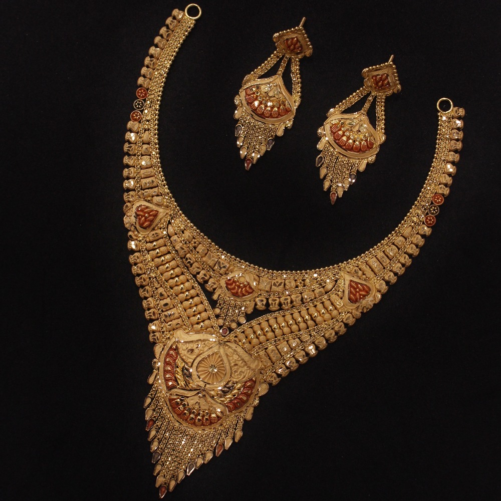22KT Gold Designer Necklace Set PO-N05