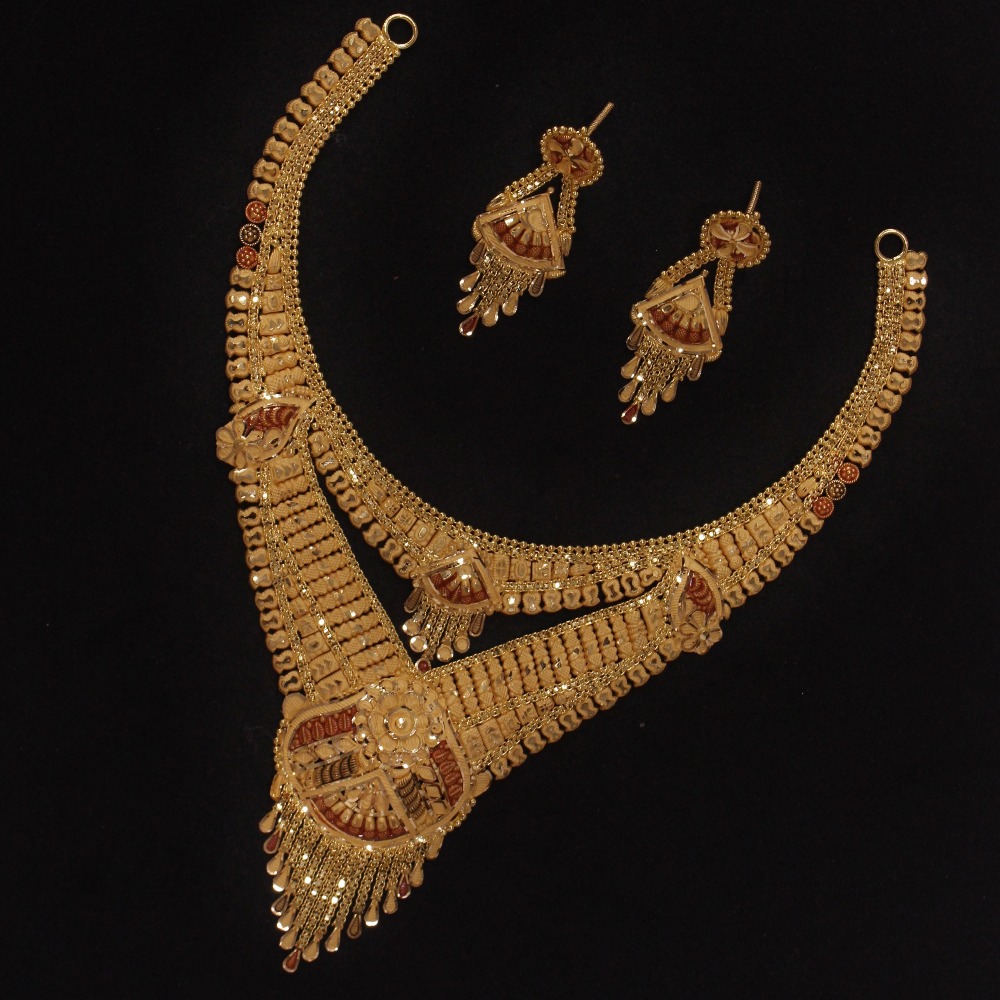 916 Gold Fancy Necklace Set PO-N01