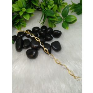 916 CZ Gold Delicate Signetic Lucky PO-B004
