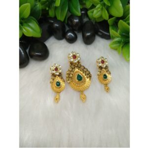 22KT Gold Antique Pendant Set PO-P002