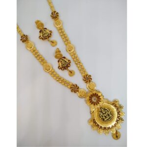 916 Gold Fancy Long Necklace Set PO-N003
