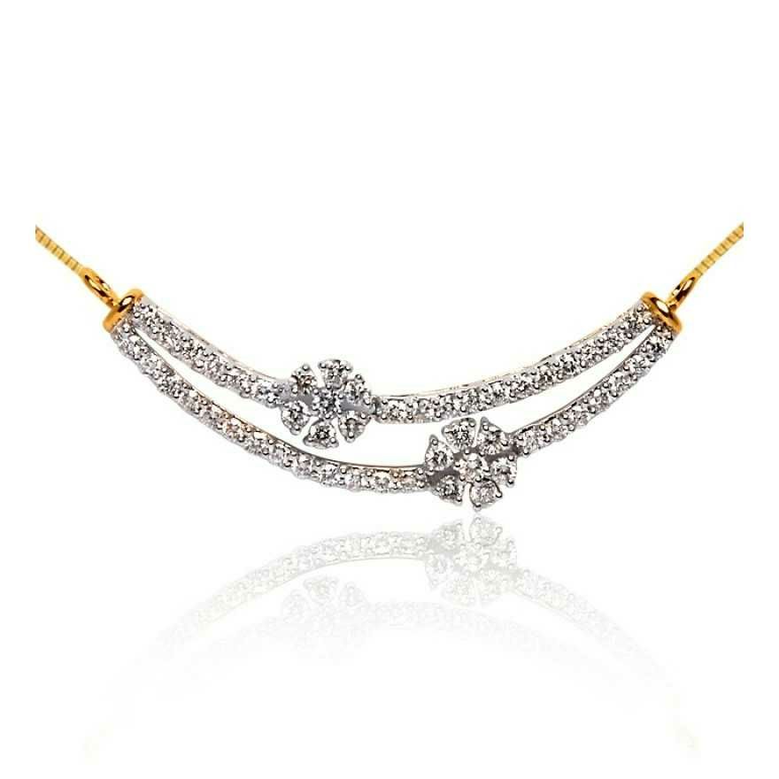 Delicate Gold Diamond Mangalsutra Pendant