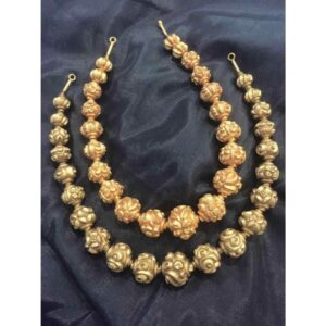 22KT Antique Style Gold Mala For Ladies