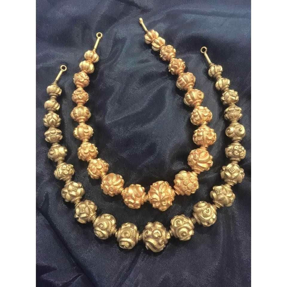 22KT Antique Style Gold Mala For Ladies