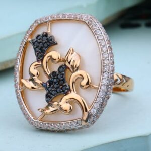18kt rose gold stylish ladies ring rlr979