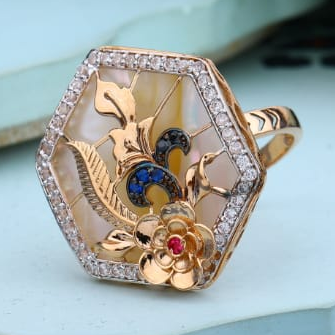 18KT Rose Gold Gorgeous Ladies Ring RLR978 - Image 2