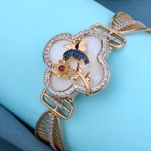 750 Rose Gold CZ Ladies Gorgeous Kada RLKB455