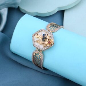 750 Rose Gold CZ Ladies Fancy Kada RLKB454