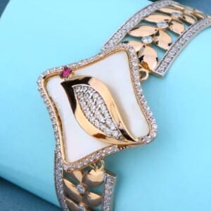 750 Rose Gold CZ Ladies Exclusive Kada RLKB453