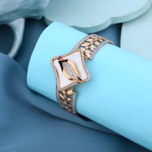 750 Rose Gold CZ Ladies Exclusive Kada RLKB453