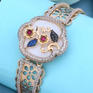 750 Rose Gold Hallmark Stylish Ladies Kada RLKB449