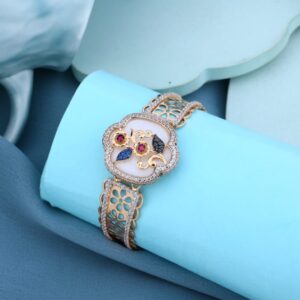 750 Rose Gold Hallmark Stylish Ladies Kada RLKB449