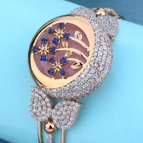750 Rose Gold Hallmark Exclusive Ladies Kada RLKB446