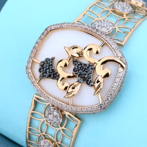 750 Rose Gold Hallmark Delicate Ladies Kada RLKB445