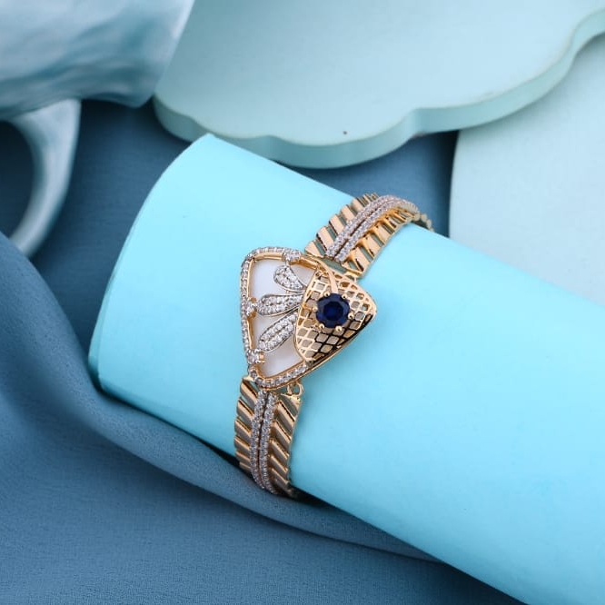 750 Rose Gold Hallmark Classic Ladies Kada RLKB443